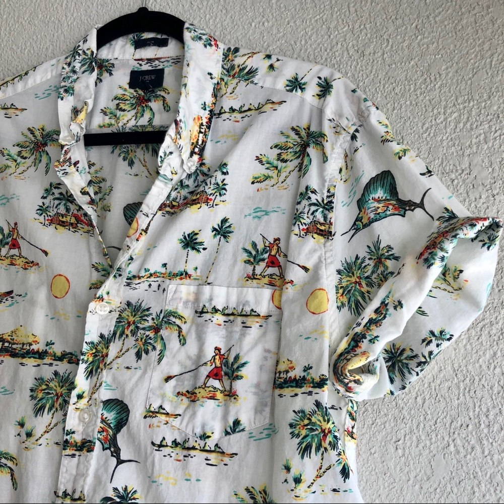 JCrew Slim Hawaiian Button Down Shirt